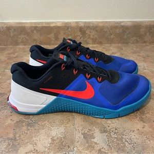 Nike Metcon 2 Blue Lace Up Low Top Training Shoes Mens 10.5